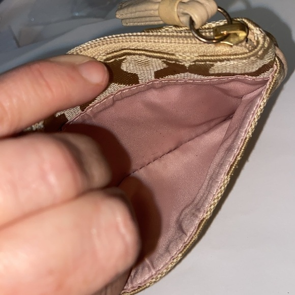 Coach Zippered Card Holder Coin Pouch Wallet with Keychain - Picture 5 of 11